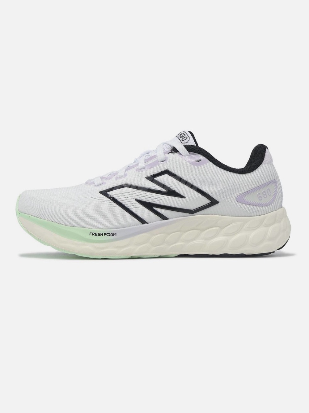 New Balance Fresh Foam 680v8 White Grey Matter Taro Women's Sz 9 Men 7.5